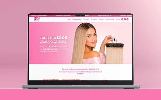 Vista del proyecto web HairZul